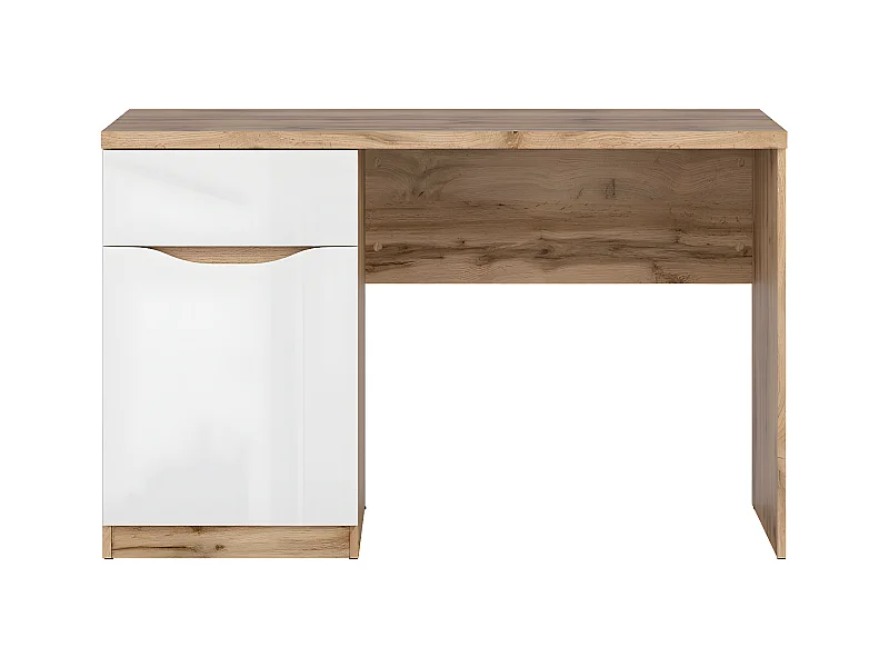 Bureau 1 tiroir 1 porte June Blanc et Bois