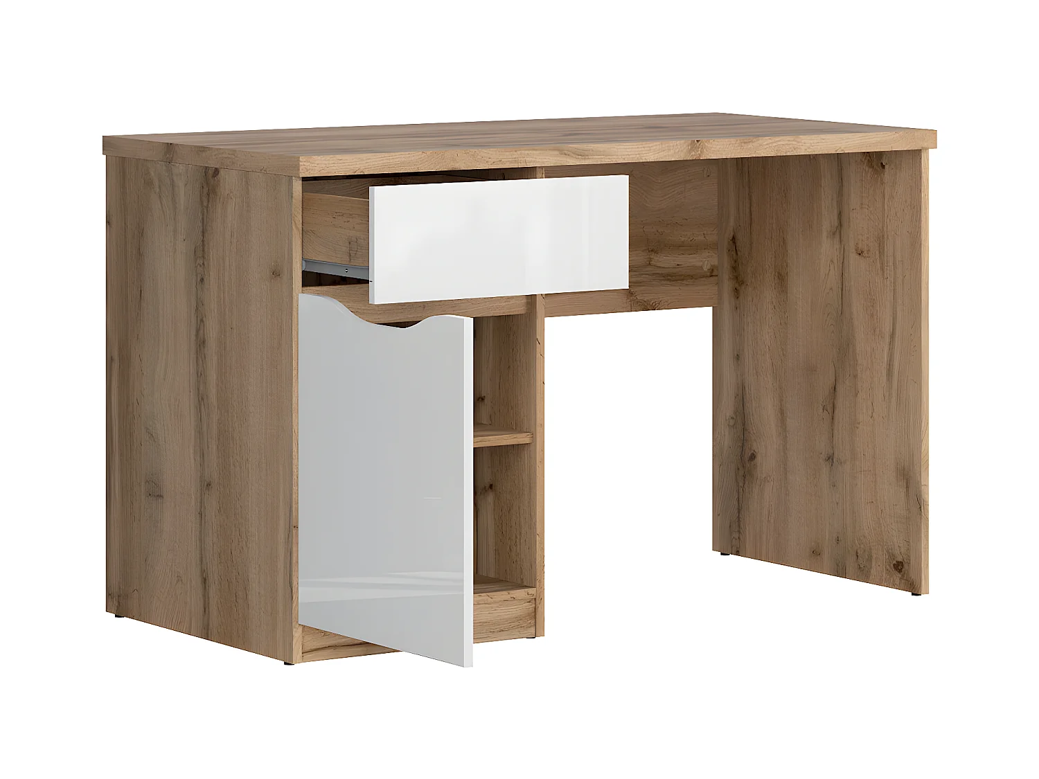 1-lade 1-deurs bureau June Wit en Hout