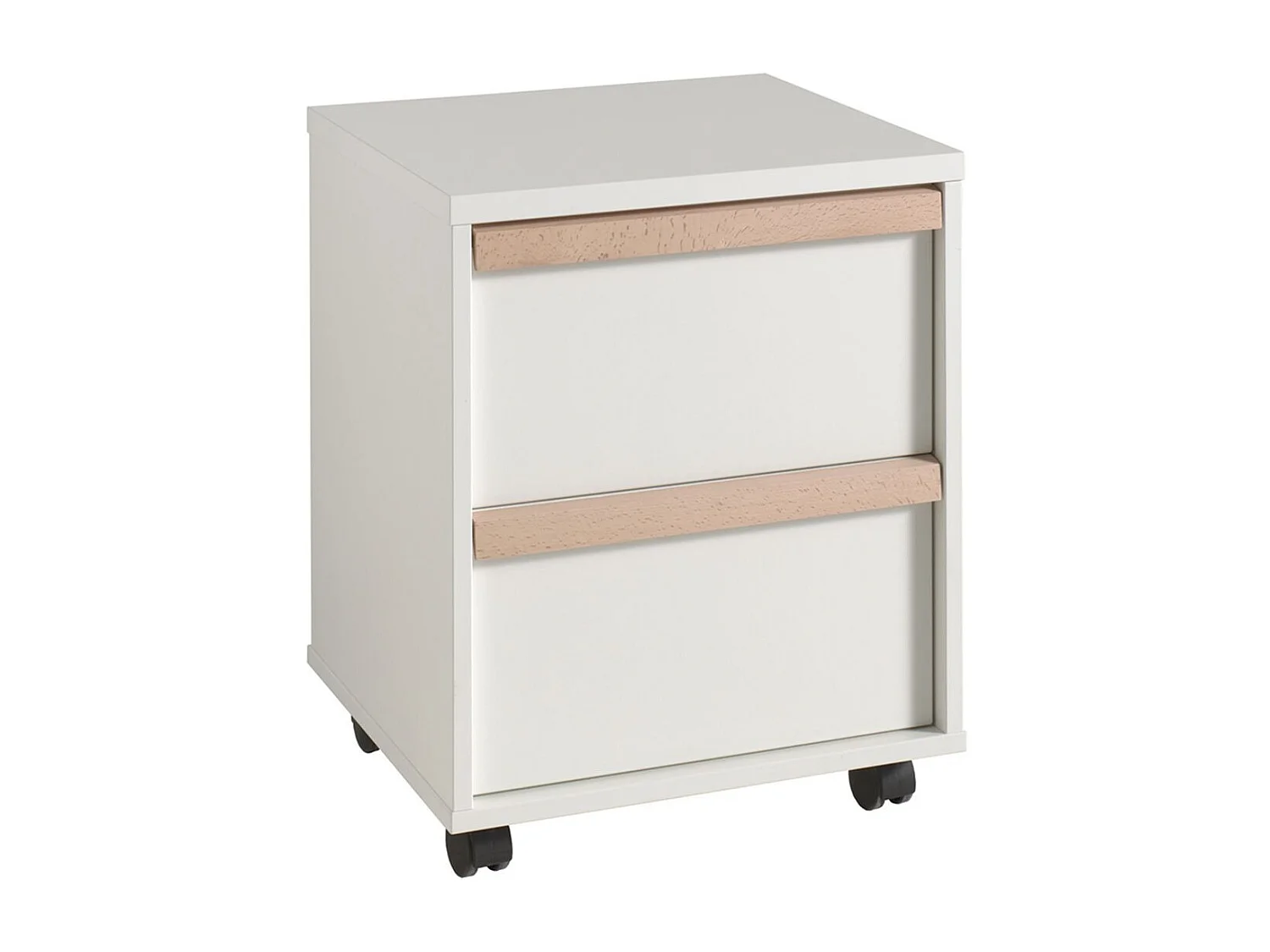 Caisson de Bureau 2 Tiroirs "London" 60cm Blanc
