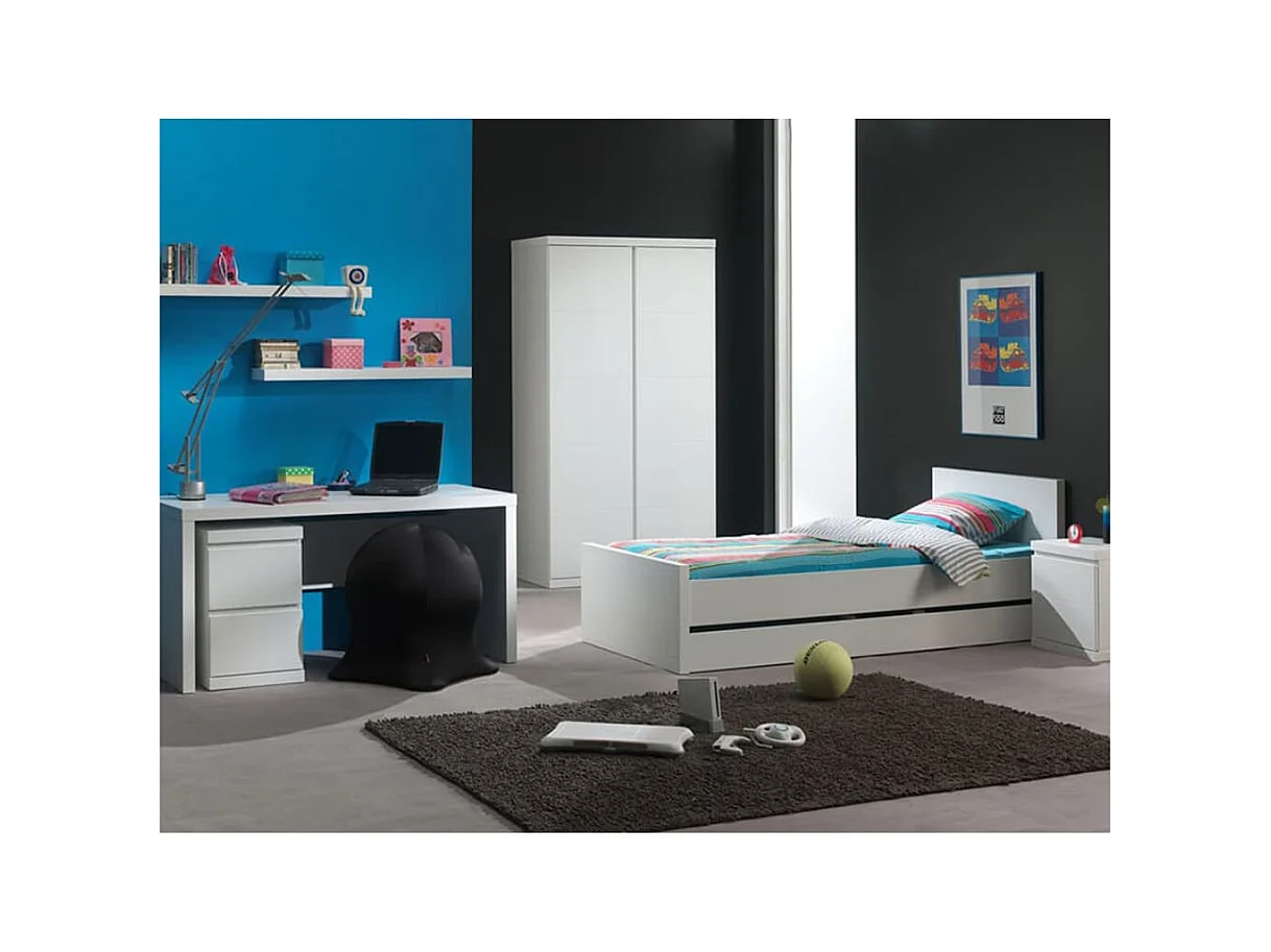 Caisson de Bureau Enfant "Lara" 65cm Blanc