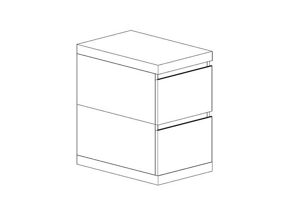 Caisson de Bureau Enfant "Lara" 65cm Blanc