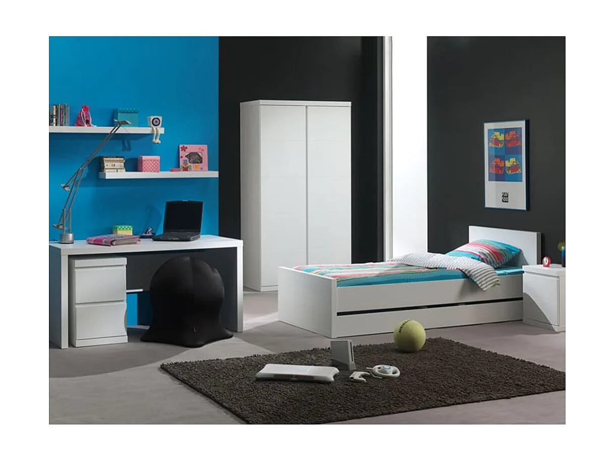 Caisson de Bureau Enfant "Lara" 65cm Blanc