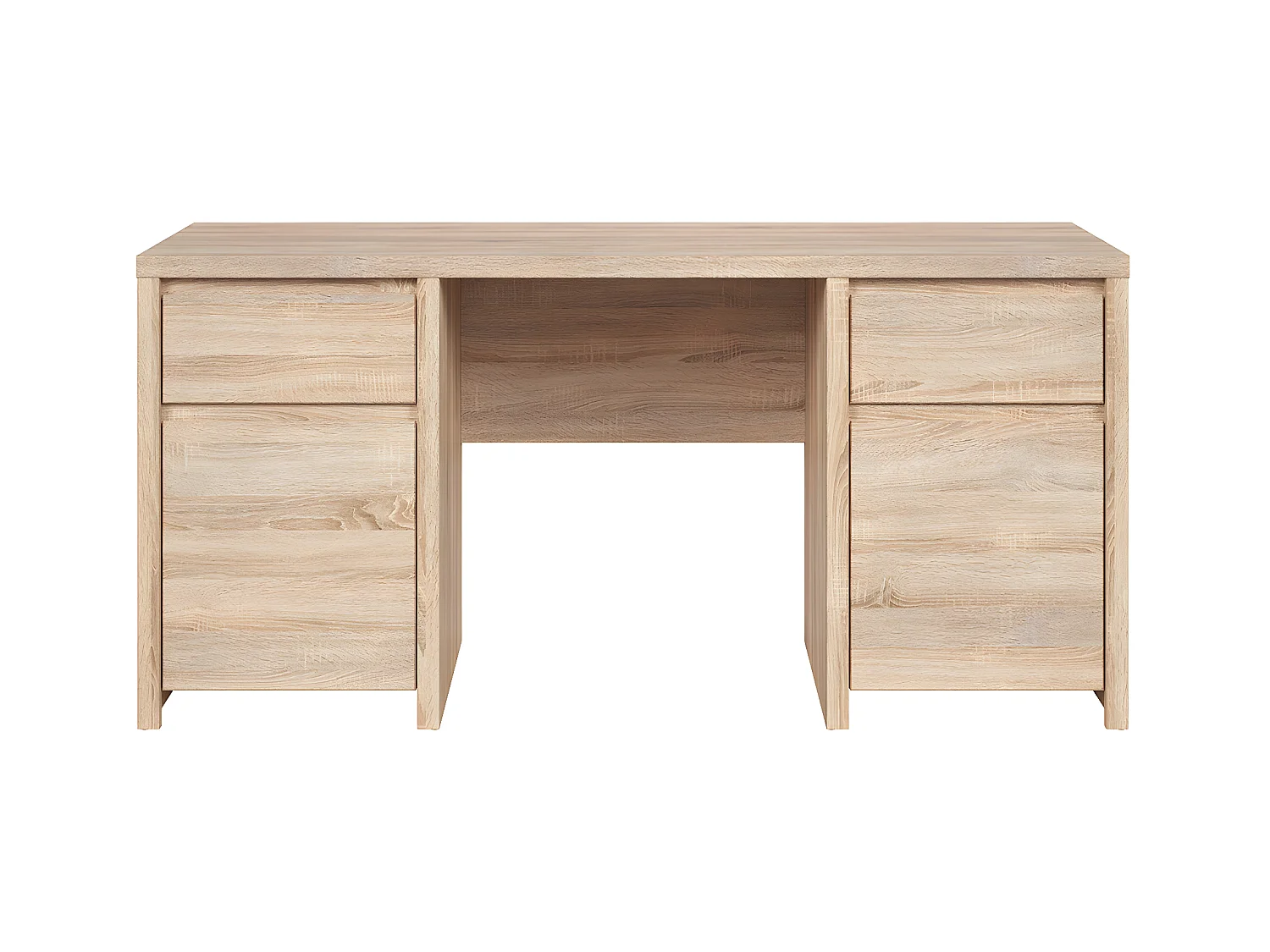 Bureau 2 portes 2 tiroirs Soren Bois