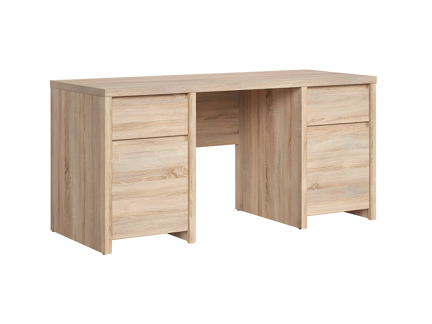 Bureau 2 portes 2 tiroirs Soren Bois