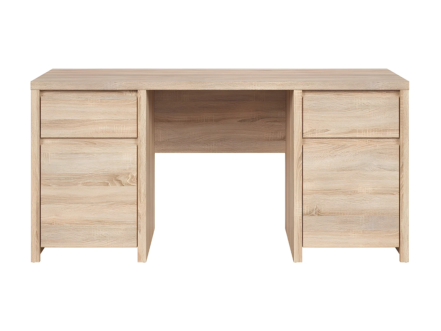 Bureau 2 portes 2 tiroirs Soren Bois