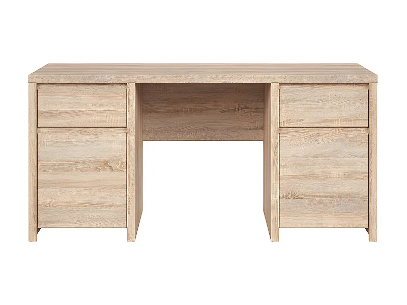 Schreibtisch 2 Türen 2 Schubladen Soren Holz