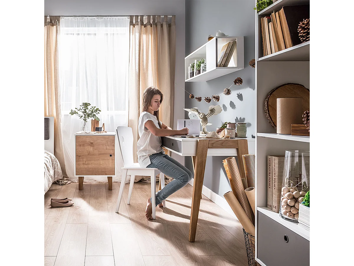 Bureau 2 tiroirs Concept Gris