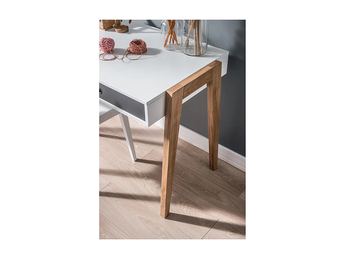 Bureau 2 tiroirs Concept Gris