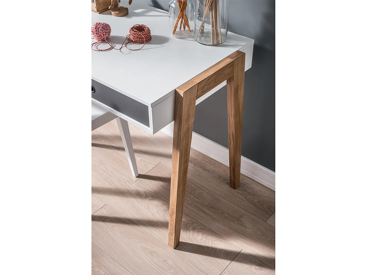 Vox Concept skrivebord med 2 skuffer, grå