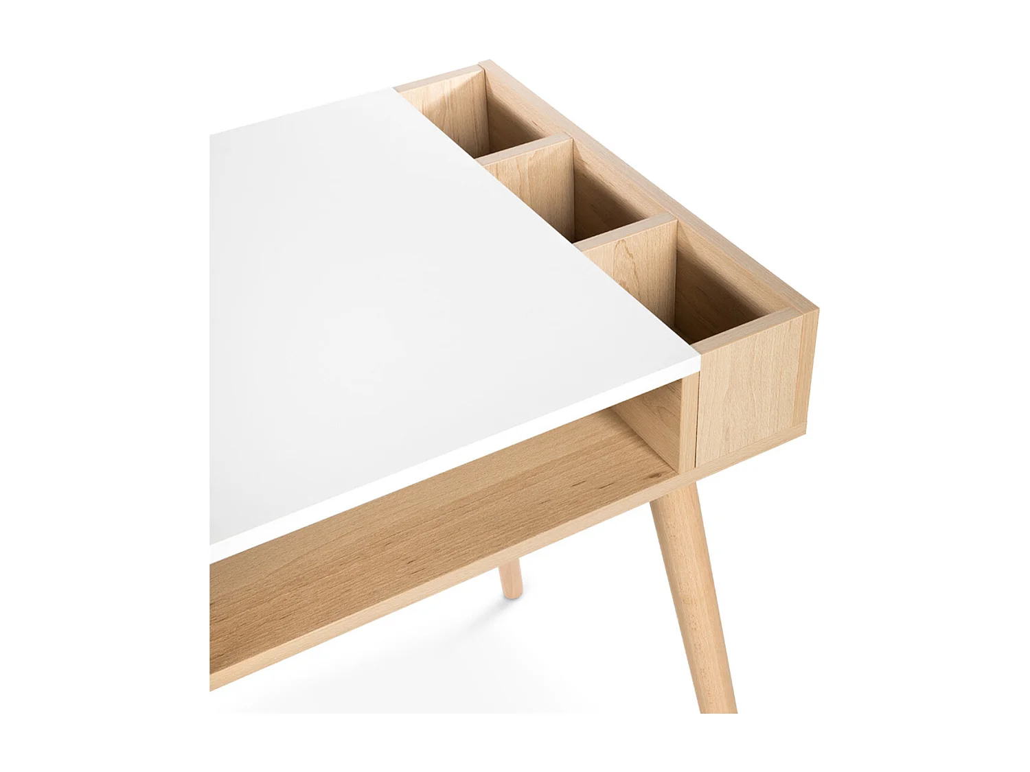 Biurko SOFIE białe/buk