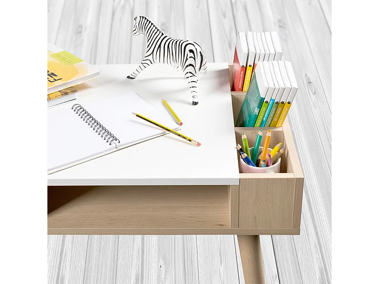 Biurko SOFIE białe/buk