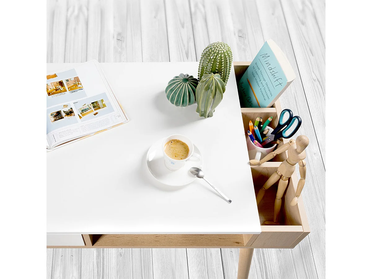 Bureau LittleSky by Klups Sofie Hêtre et Blanc