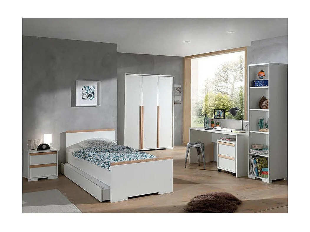 Mat wit beukenhouten bureau London