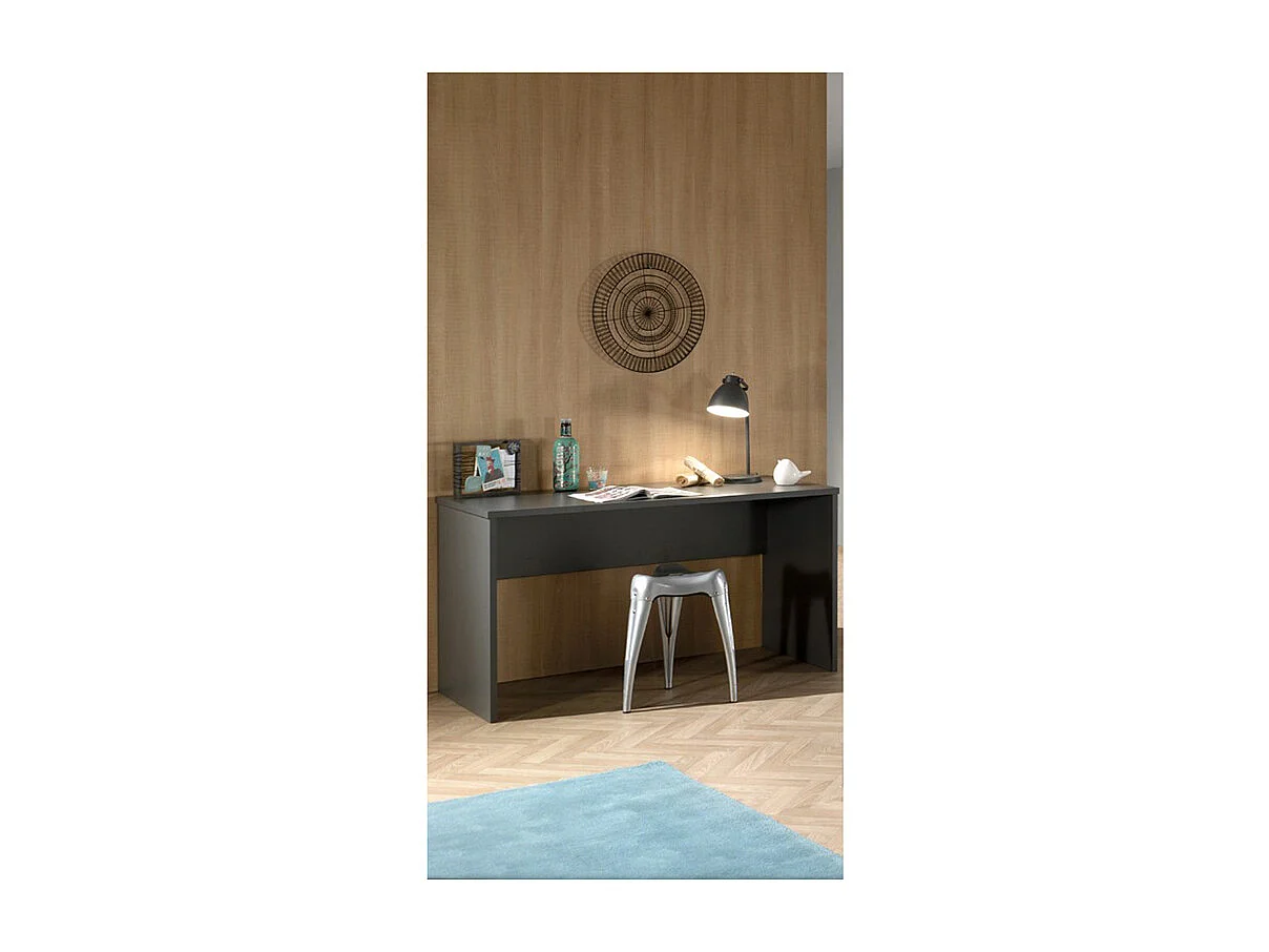 Bureau Design Enfant "London" 140cm Gris Anthracite