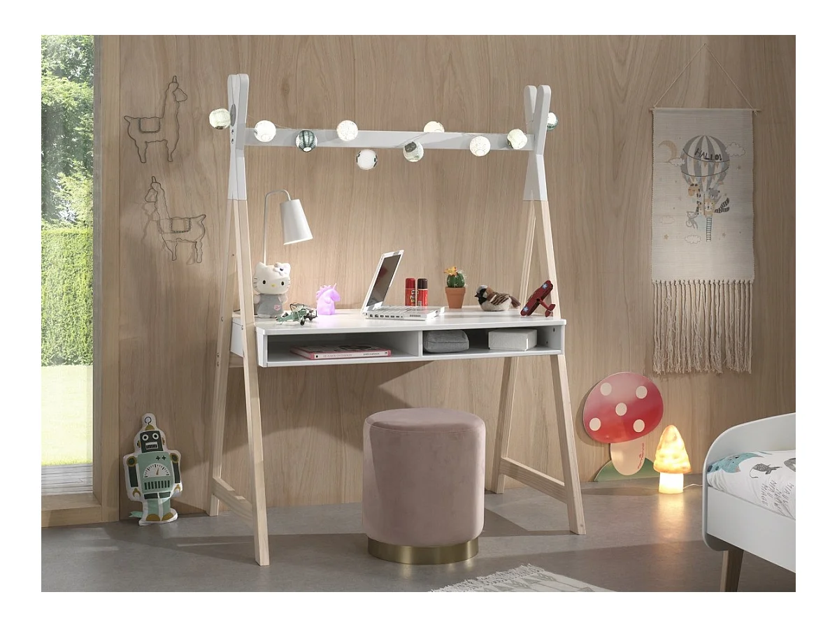 Bureau Enfant Tipi "Kiddy" 159cm Blanc