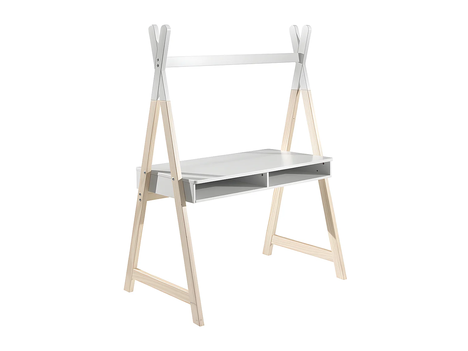 Bureau Enfant Tipi "Kiddy" 159cm Blanc