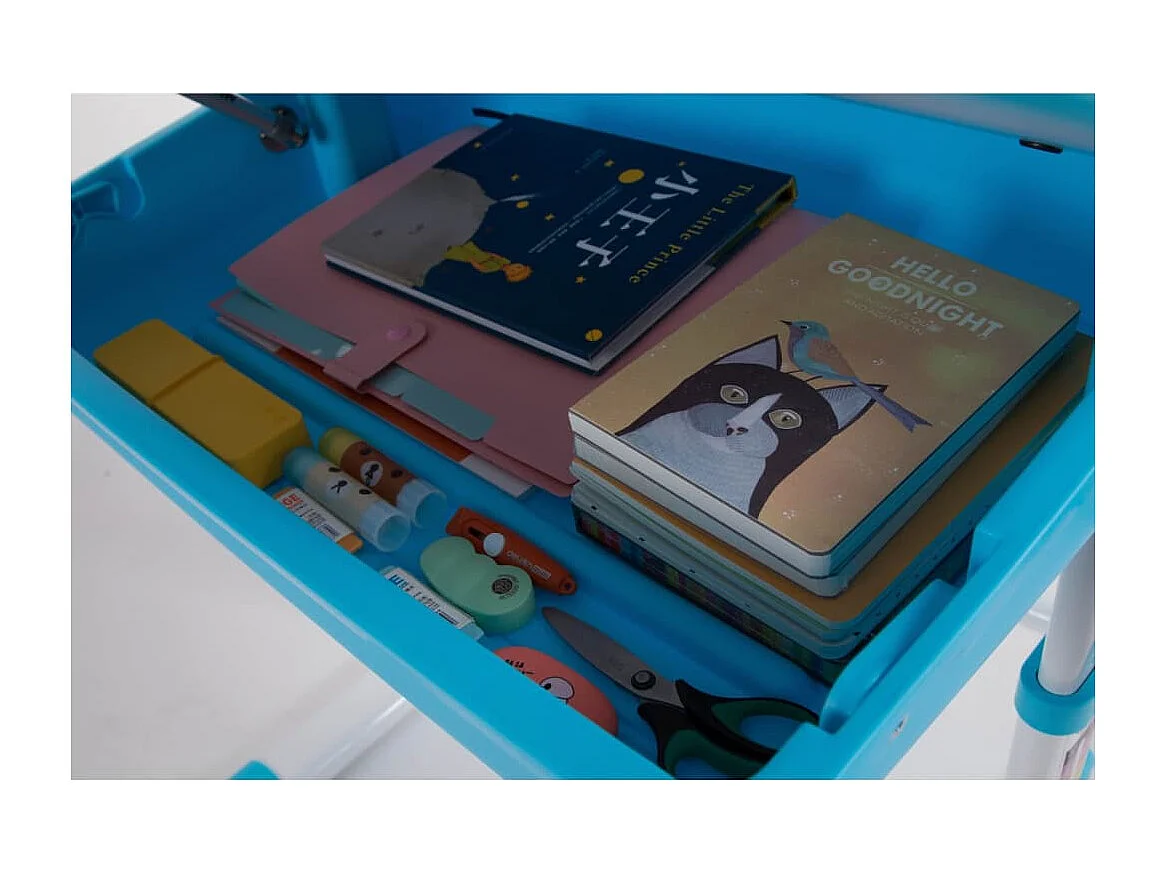 Bureau & Chaise Enfant "Comfortline" 70cm Bleu