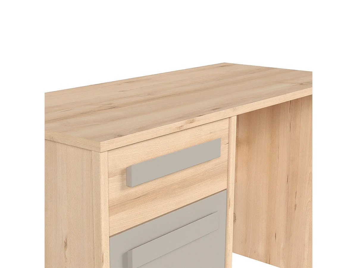 1 lade 1 deur bureau Stella Hout en Grijs