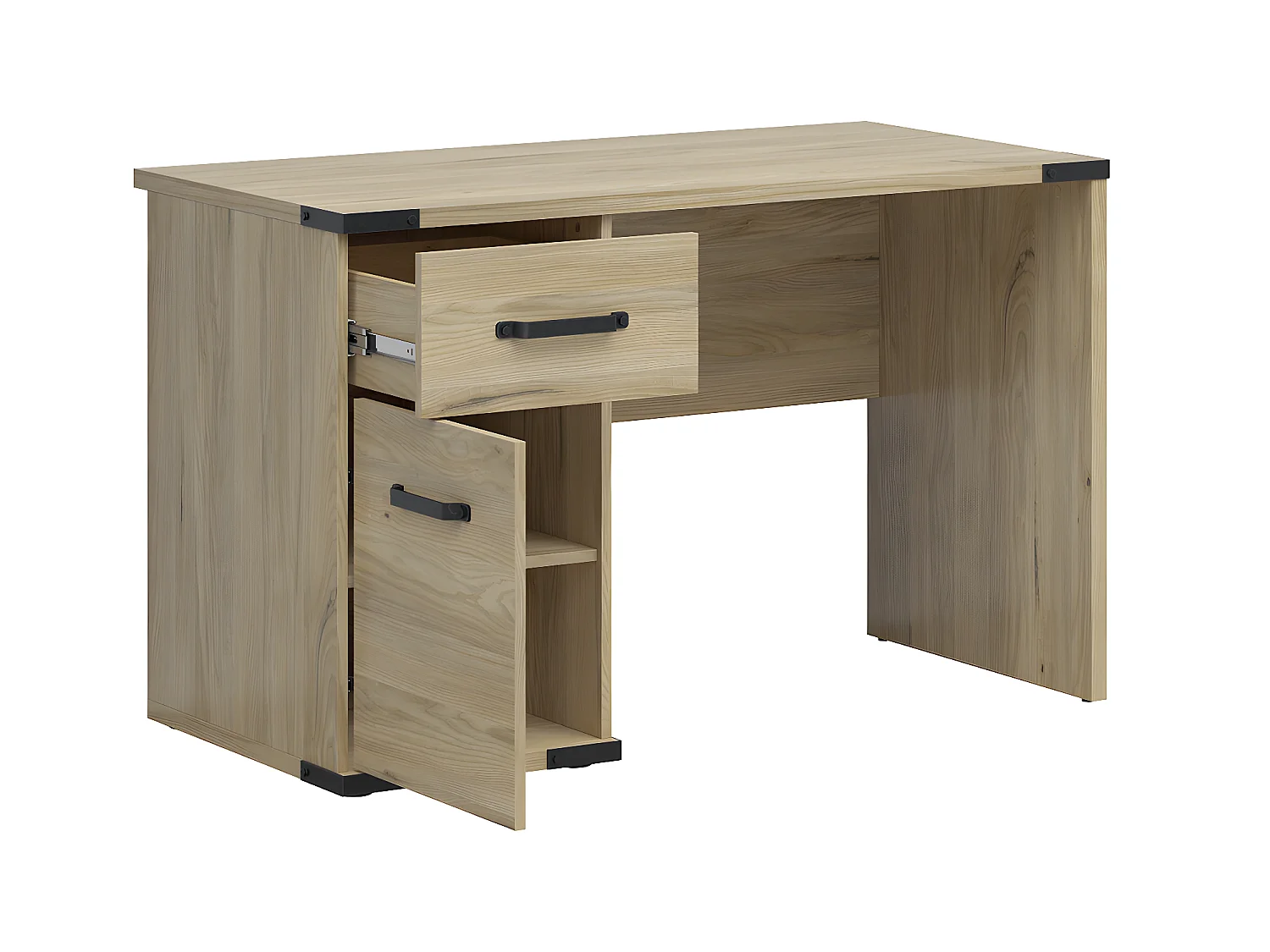 Bureau 1 tiroir 1 porte Dako Bois et Noir