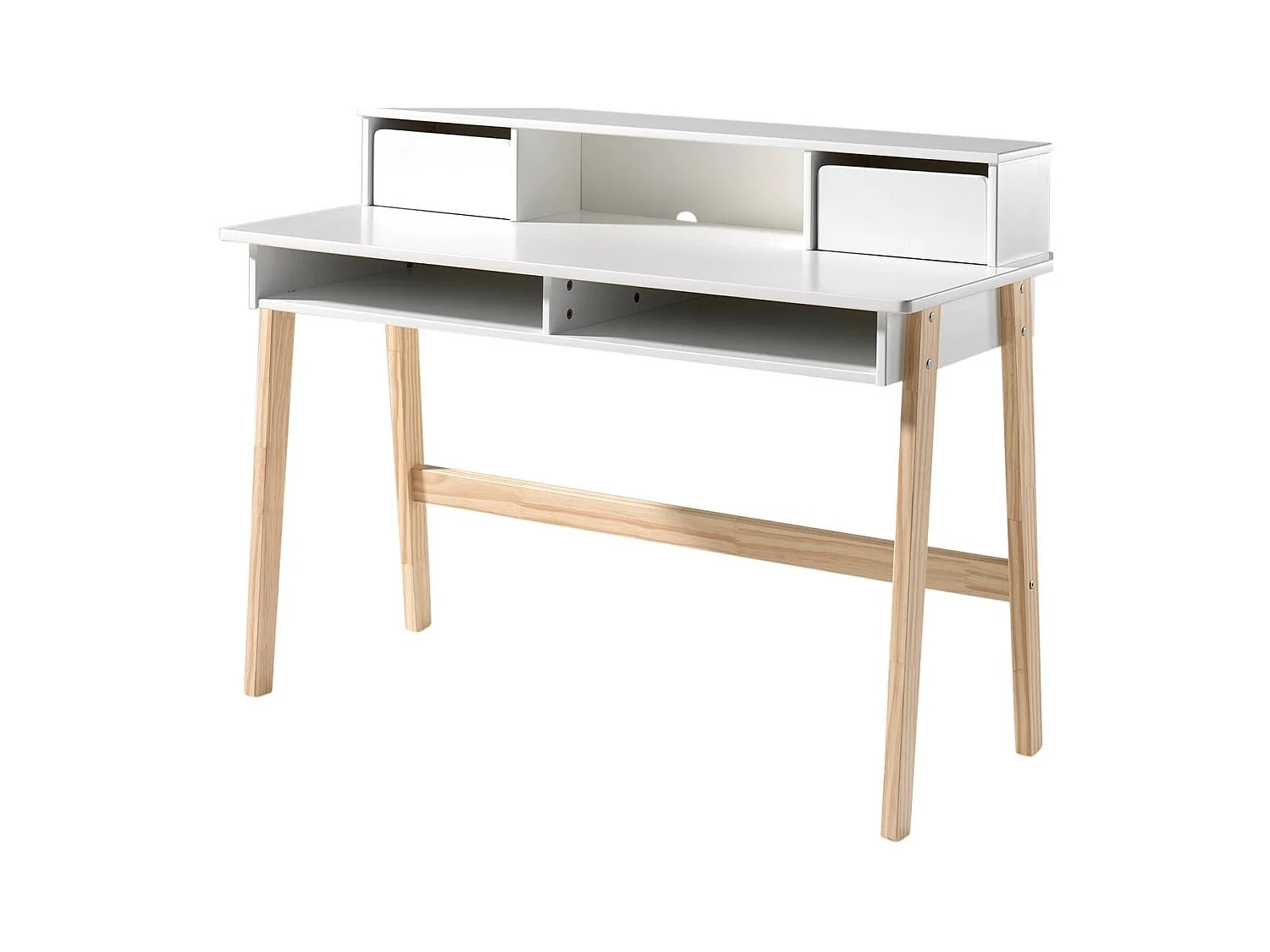 Bureau Design "Kiddy" 120cm Naturel & Blanc