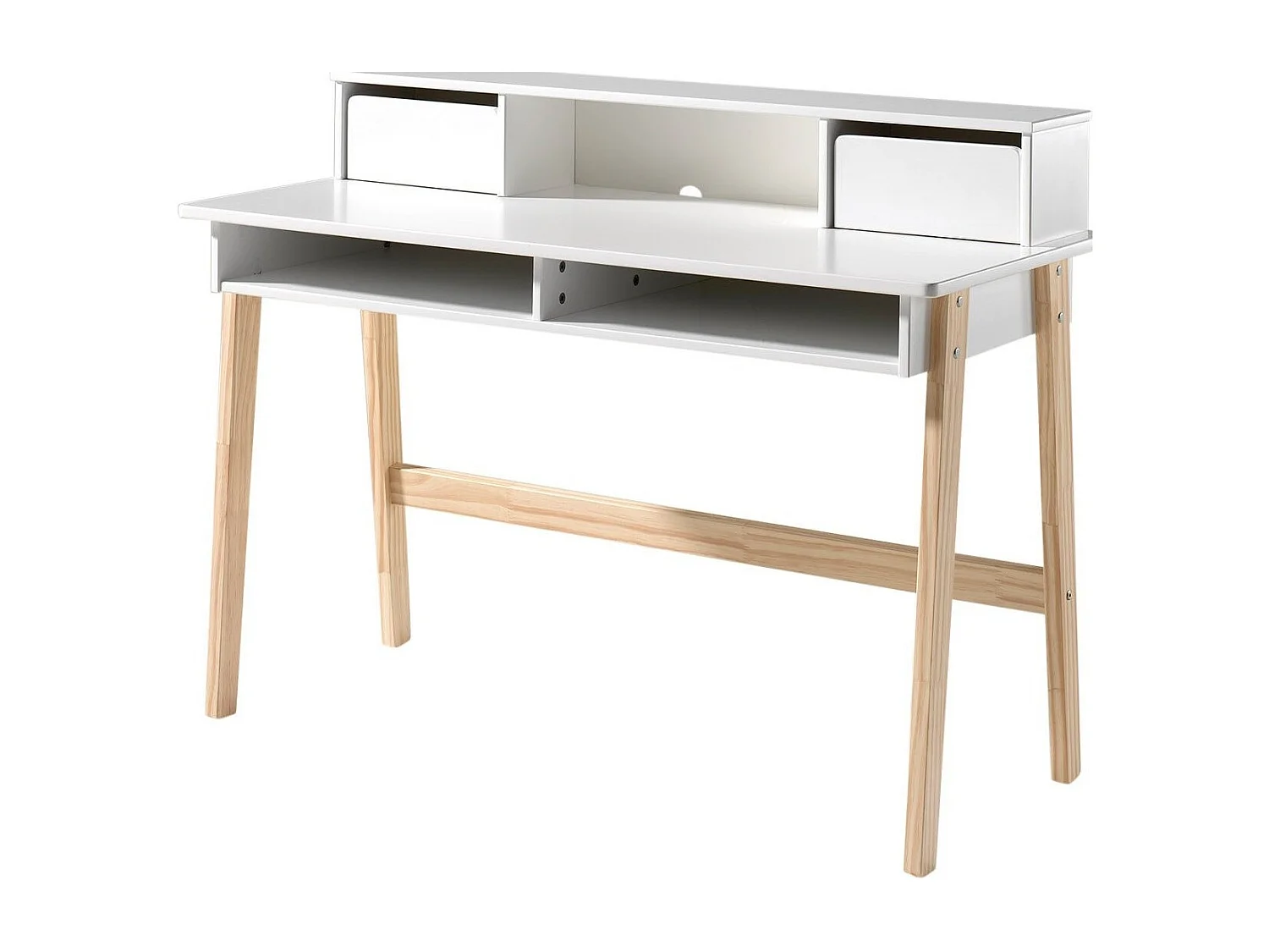Bureau Design "Kiddy" 120cm Naturel & Blanc