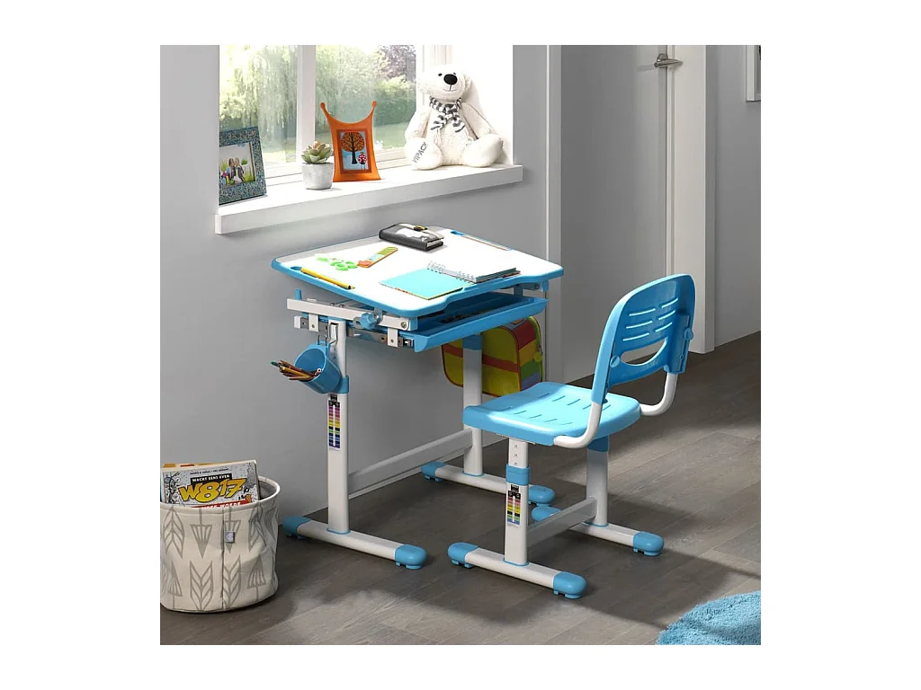 Bureau & Chaise Enfant "Comfortline" 66cm Bleu