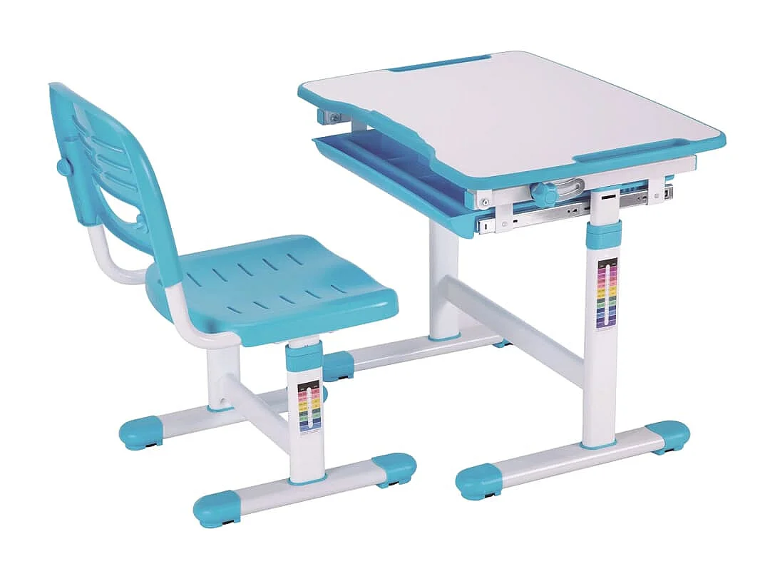 Bureau & Chaise Enfant "Comfortline" 66cm Bleu