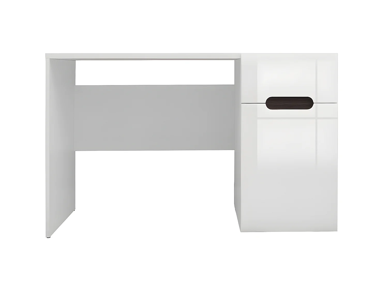 Darrel 1-deurs bureau Wit gelakt en hout