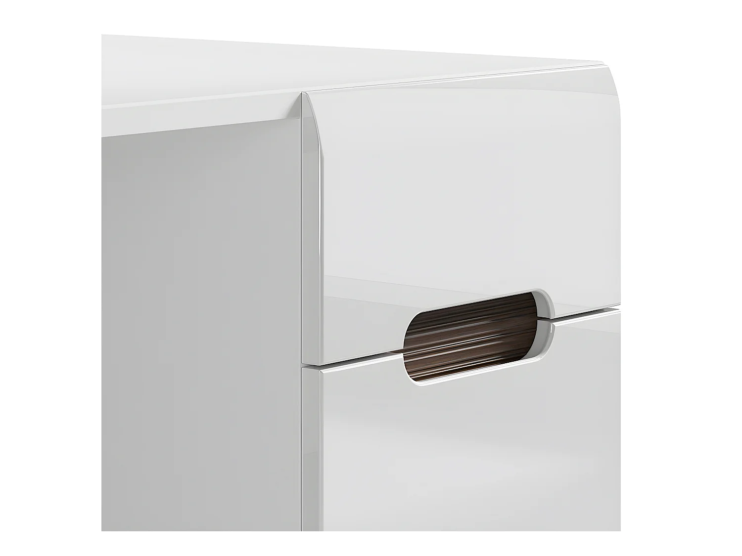 Darrel 1-deurs bureau Wit gelakt en hout