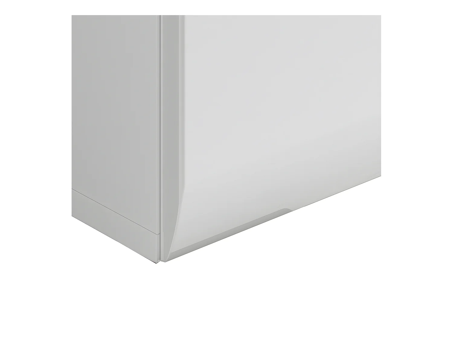 Darrel 1-deurs bureau Wit gelakt en hout