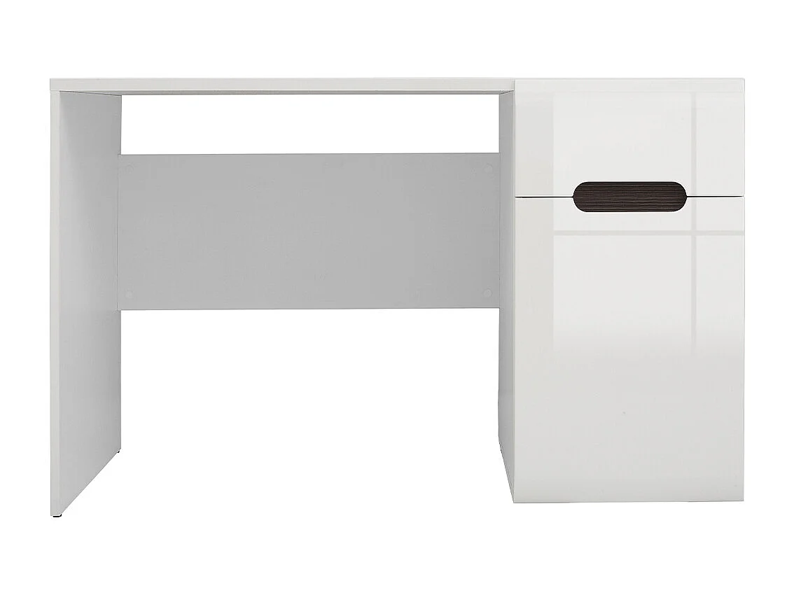 Darrel 1-deurs bureau Wit gelakt en hout