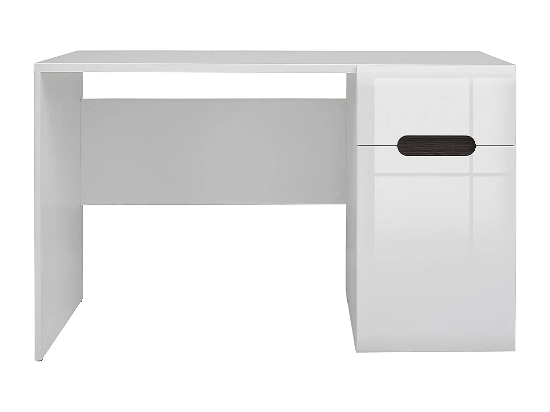 Darrel 1-deurs bureau Wit gelakt en hout