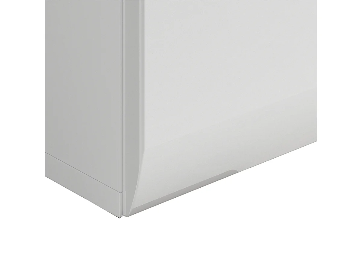 Darrel 1-deurs bureau Wit gelakt en hout