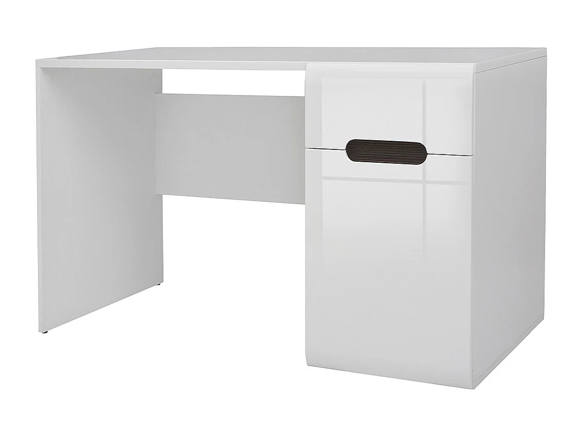 Darrel 1-deurs bureau Wit gelakt en hout
