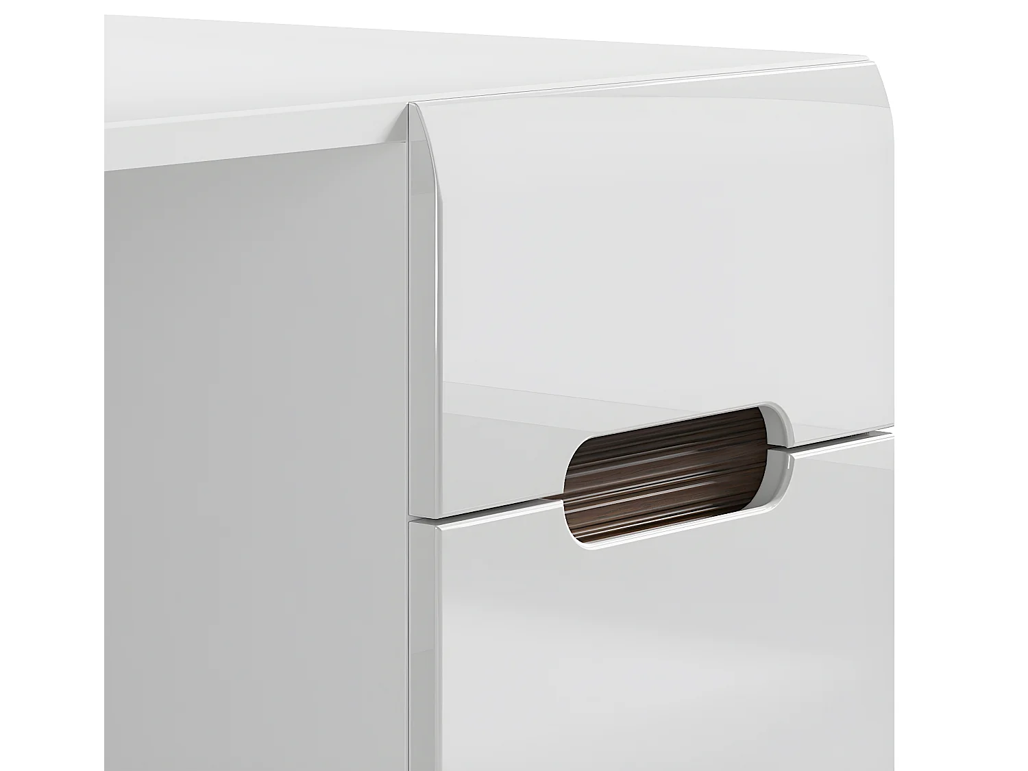 Bureau 1 tiroir 1 porte Darrel Blanc laqué et Bois