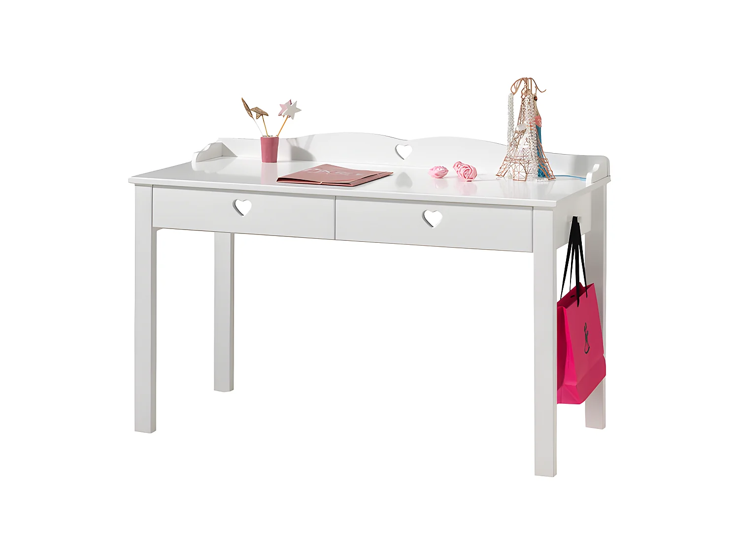 Bureau Enfant "Amori" 130cm Blanc