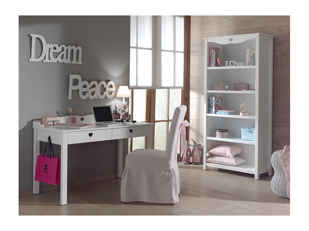 Bureau Enfant "Amori" 130cm Blanc