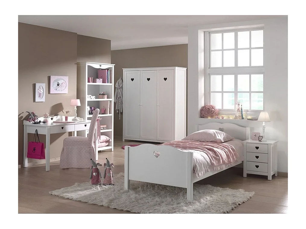 Bureau Enfant "Amori" 130cm Blanc