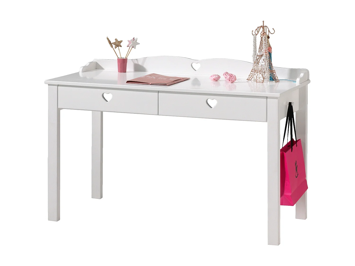 Bureau Enfant "Amori" 130cm Blanc