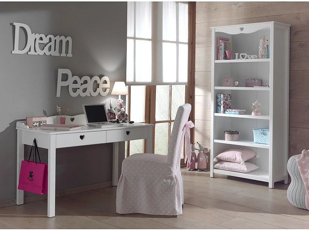 Bureau Enfant "Amori" 130cm Blanc