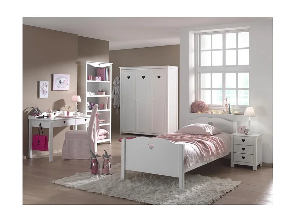 Bureau Enfant "Amori" 130cm Blanc