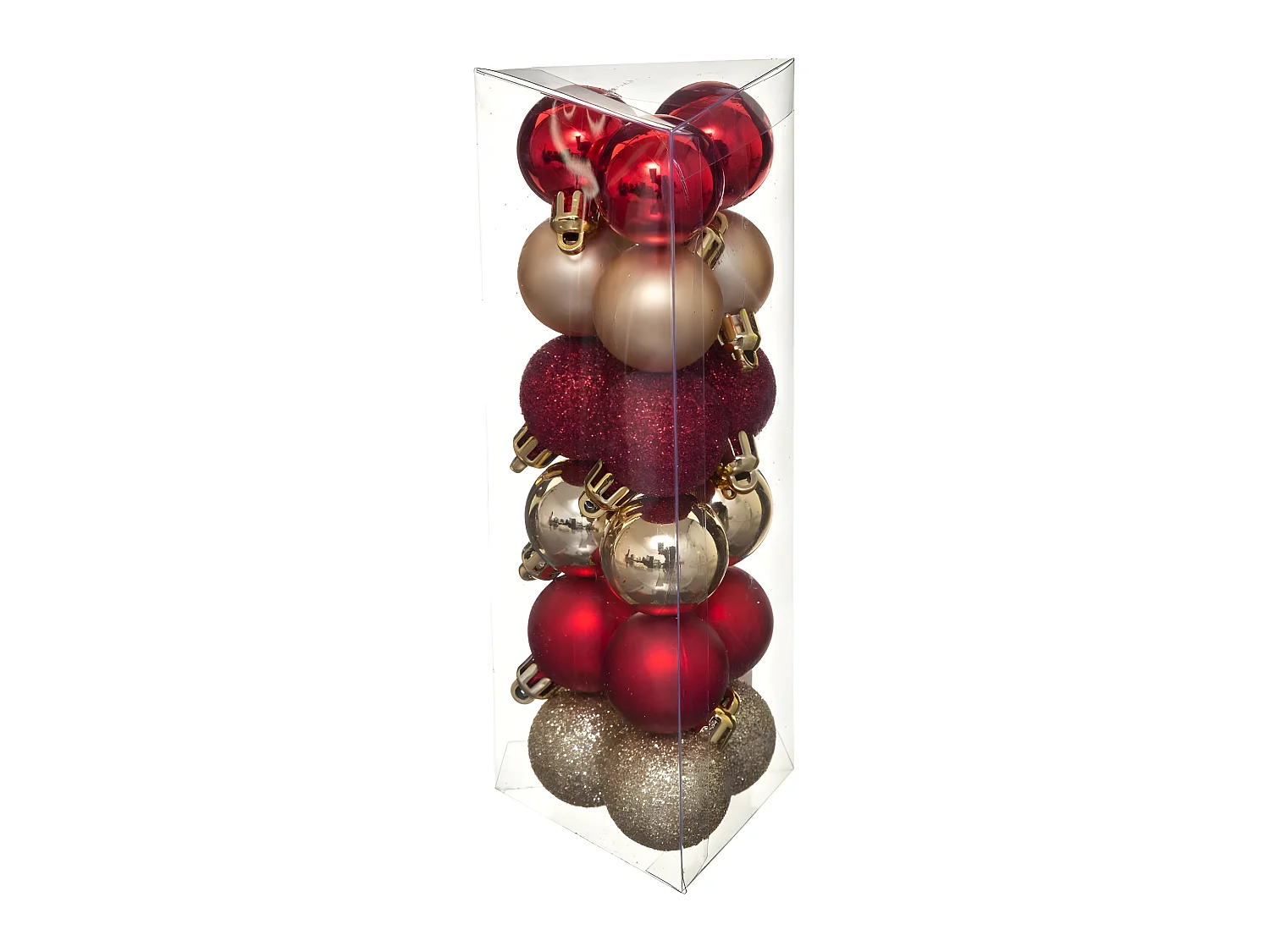 Déco de sapin Lot de 18 Boules de Noël  D 3 cm - Rouge et Or
