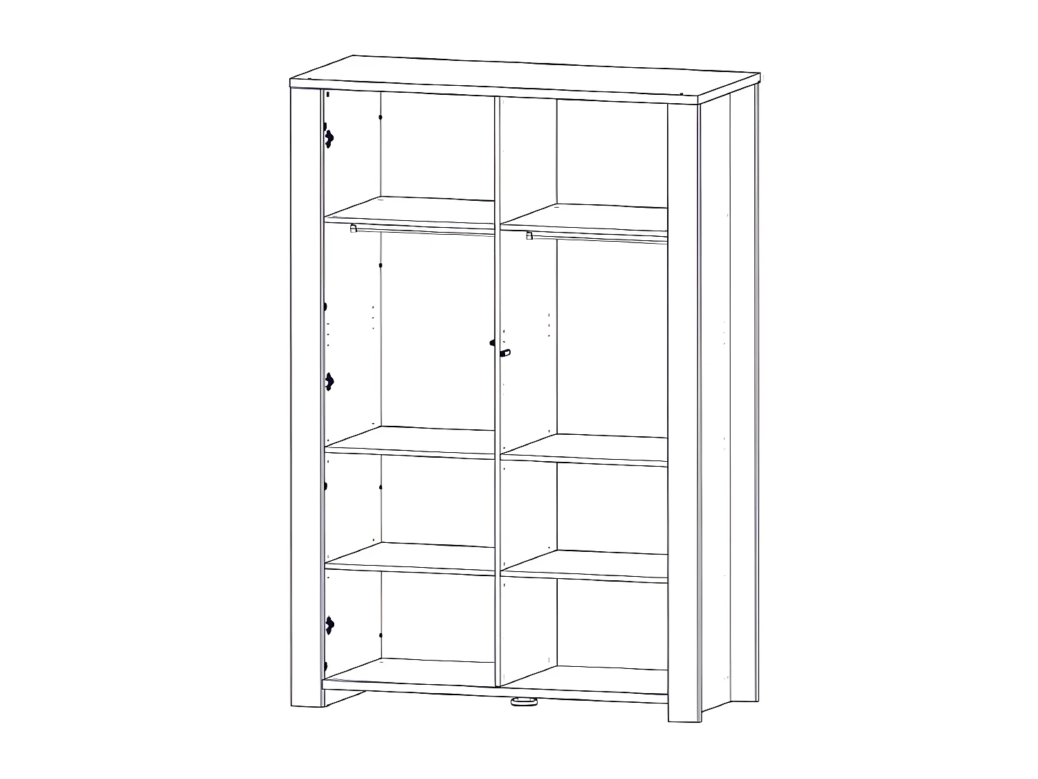 Armoire 2 portes Antonin Bois et blanc