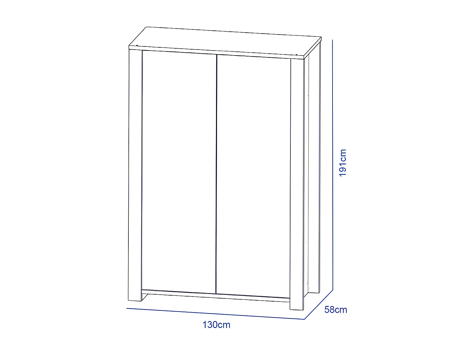Armoire 2 portes Antonin Bois