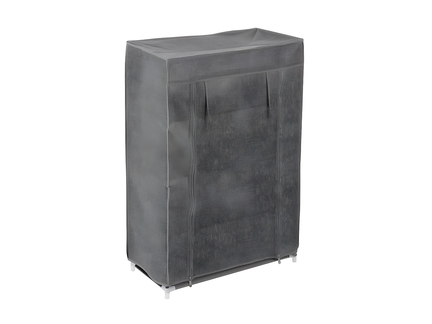 Meuble à chaussures, armoire à chaussures en tissu coloris gris anthracite - Longueur 59 x Profondeur 29 x Hauteur 89 cm