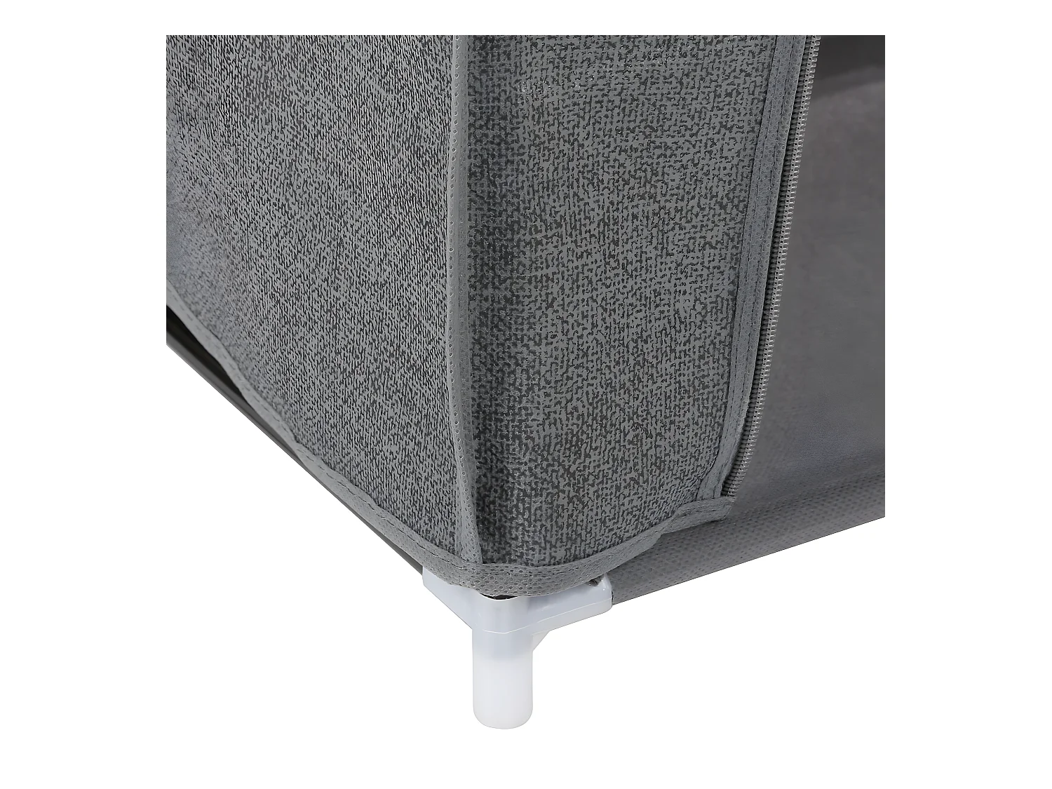 Meuble à chaussures, armoire à chaussures en tissu coloris gris anthracite - Longueur 59 x Profondeur 29 x Hauteur 89 cm