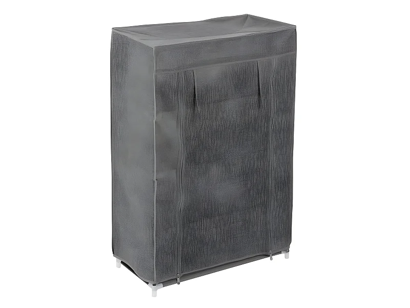 Meuble à chaussures, armoire à chaussures en tissu coloris gris anthracite - Longueur 59 x Profondeur 29 x Hauteur 89 cm