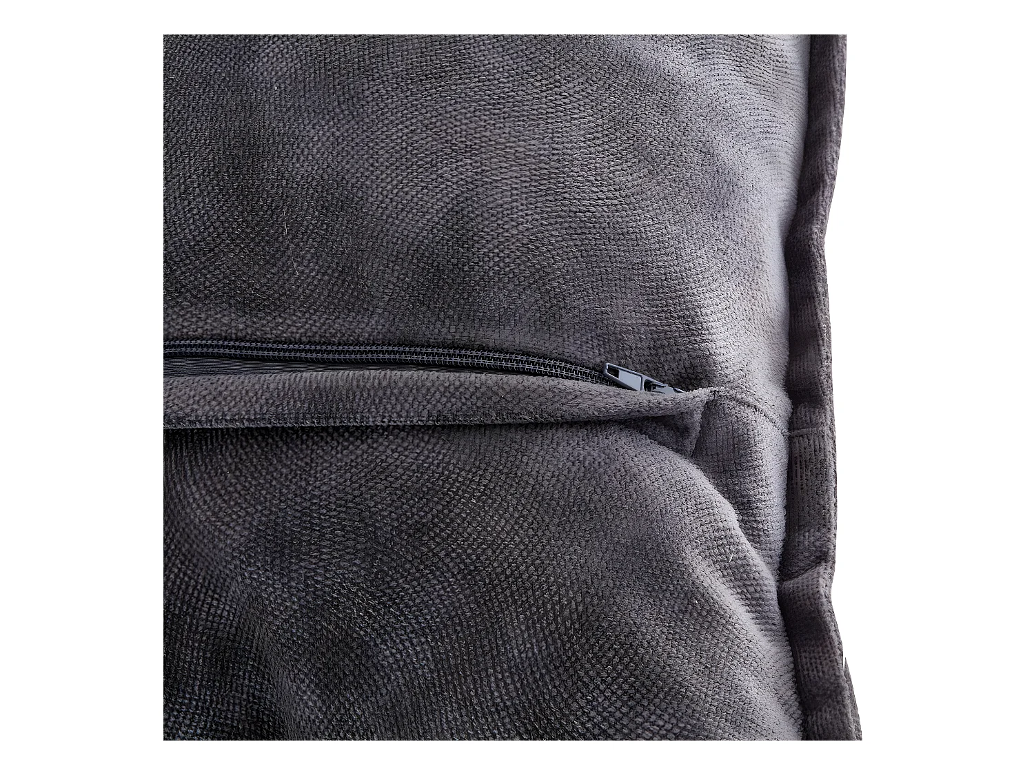 Lot de 6 coussins déhoussables en polyester coloris Gris foncé - longueur 45 x Profondeur 5 x Hauteur 45 cm