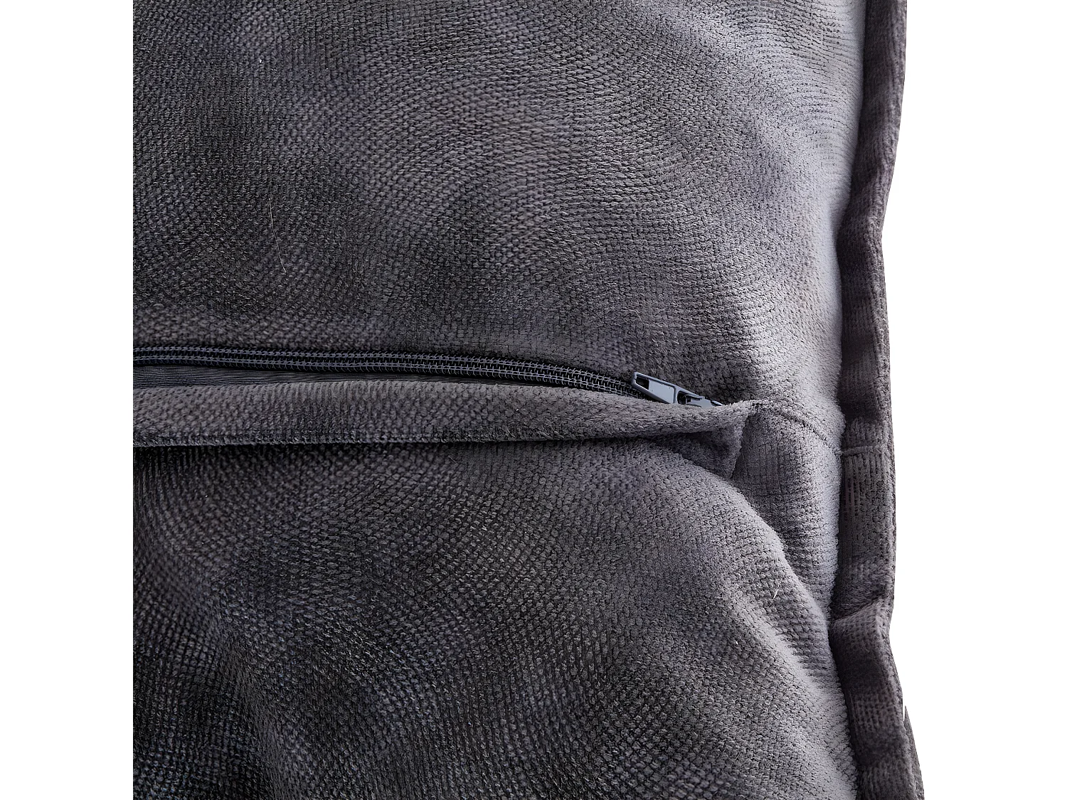 Lot de 6 coussins déhoussables en polyester coloris Gris foncé - longueur 45 x Profondeur 5 x Hauteur 45 cm