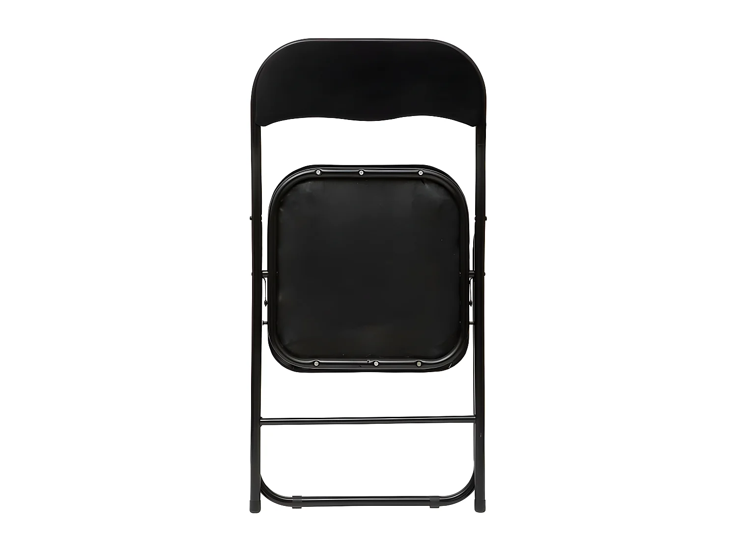 Lot de 6 chaises pliantes en velours et métal coloris noir - Longueur 44 x Profondeur 48 x Hauteur 79 cm